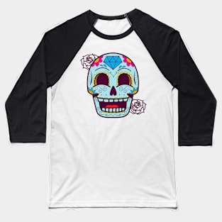 Flower Skull Baseball T-Shirt